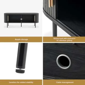 mopio Quin Tambour TV Stand for Mid-Century Modern Homes