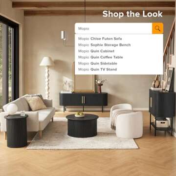 mopio Quin Tambour TV Stand for Mid-Century Modern Homes