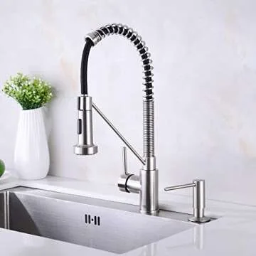 Brushed Nickel Kitchen Soap Dispenser for Easy Use