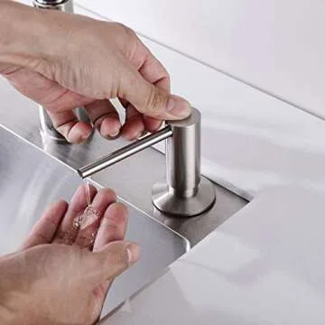 Brushed Nickel Kitchen Soap Dispenser for Easy Use