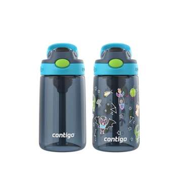 Contigo AutoSpout Water Bottle, 14oz, Pack of Two - Kid-Friendly, Spill-Proof & Easy to Clean