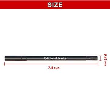 3pcs Black Food Coloring Markers, Double Sided with Ultra Fine Tip(0.5mm) Edible Pen, Food Grade Gourmet Writer for Decorating,Painting,Drawing, Baking,Fondant,Cake,Cookie,Frosting by Edibleink