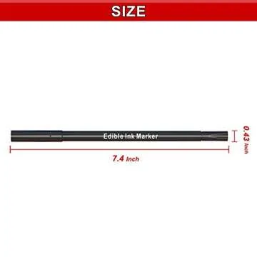 3pcs Black Food Coloring Markers, Double Sided with Ultra Fine Tip(0.5mm) Edible Pen, Food Grade Gourmet Writer for Decorating,Painting,Drawing, Baking,Fondant,Cake,Cookie,Frosting by Edibleink