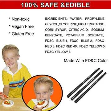3pcs Black Food Coloring Markers, Double Sided with Ultra Fine Tip(0.5mm) Edible Pen, Food Grade Gourmet Writer for Decorating,Painting,Drawing, Baking,Fondant,Cake,Cookie,Frosting by Edibleink