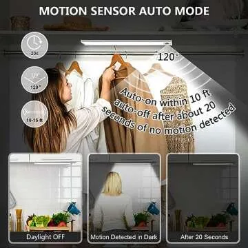Wireless LED Motion Sensor Cabinet Light - Rechargeable & Easy Install