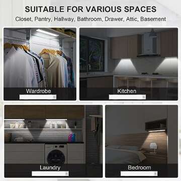 Wireless LED Motion Sensor Cabinet Light - Rechargeable & Easy Install