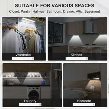 Wireless LED Motion Sensor Cabinet Light - Rechargeable & Easy Install