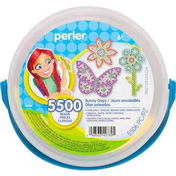 Perler Sunny Days Bright Color Fuse Bead Bucket, 5500 pcs