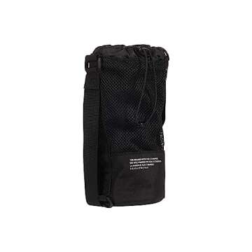 adidas Hydration Crossbody Water Bottle Sling Bag, Black/White, One Size