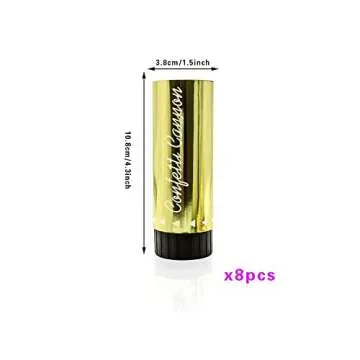 8 PCS Party Supplies Colorful Confetti Paper Poppers Confetti Cannon for Graduation Wedding Birthday...