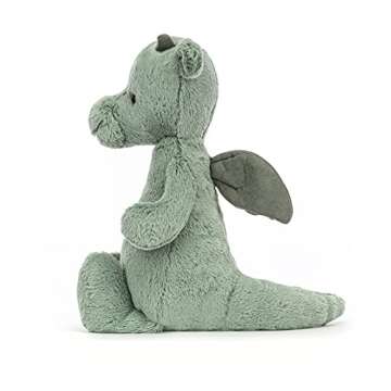 Jellycat Bashful Dragon Stuffed Animal, Medium 12 inches - Mythical Plush Toy - Classic Children's Gift