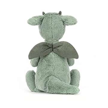 Jellycat Bashful Dragon Stuffed Animal, Medium 12 inches - Mythical Plush Toy - Classic Children's Gift