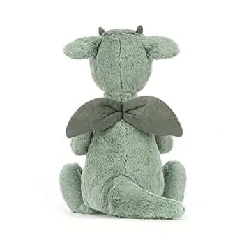 Jellycat Bashful Dragon Stuffed Animal, Medium 12 inches - Mythical Plush Toy - Classic Children's Gift