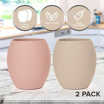 Silicone Baby Cup - Toddler Training & Open Cup for Weaning