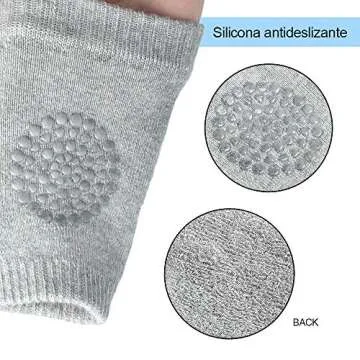 IUMÉ Baby Knee Pads for Crawling, 5 Pairs Unisex Baby Toddlers Crawling Knee Pads Anti-Slip Knee Protect Baby’s Knee for Crawling (Light grey,Pink,Black,Red,Light green)