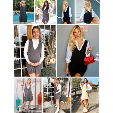 HOTOUCH Oversized Women Sweater Vest with Pockets