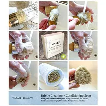 Vintage Tonality Pro Chalk & Wax Paint Brush Set for Painting & Repurposing Furniture, 12 PCS Kit, Works with Chalk & Milk Paints, Wax, Home Decor DIY Large & Small Projects • Bristle Hand Soap
