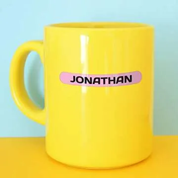 50 Personalized Adhesive Labels to Mark Objects 2.3 x 0.4 in. Waterproof Stickers to Mark School Supplies, Books, kindergartens Goods, Summer Camps, Children's Toys, etc.