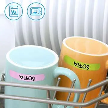 50 Personalized Adhesive Labels to Mark Objects 2.3 x 0.4 in. Waterproof Stickers to Mark School Supplies, Books, kindergartens Goods, Summer Camps, Children's Toys, etc.