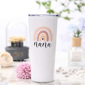 Nana Coffee Tumbler - 22oz - Nana Cup - Best Nana Gifts for Christmas, Birthday, Mothers Day - Nana Tumbler Cup - Nana Mug - New Nana Gifts - Nana Christmas Gifts from Kids, Grandkids, Grandchildren