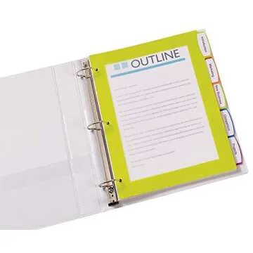 Avery Ultralast Big Tab Plastic Dividers for 3 Ring Binders, 5-Tab Set, Multicolor with White Labels, 1 Set (24900)