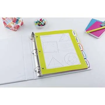Avery Ultralast Big Tab Plastic Dividers for 3 Ring Binders, 5-Tab Set, Multicolor with White Labels, 1 Set (24900)