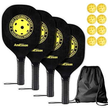 Amicoson Pickleball Paddle Set - Family Fun & Quality