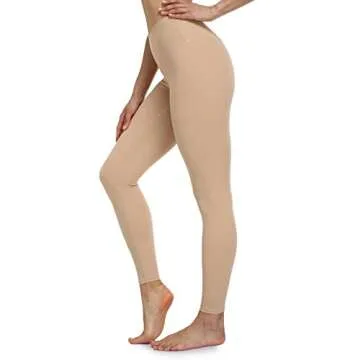 Colorfulkoala Women's Buttery Soft High Waisted Yoga Pants Full-Length Leggings(XS, Sand)