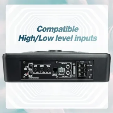 Seventour 10" 800W Slim Under Seat Car Subwoofer with LED