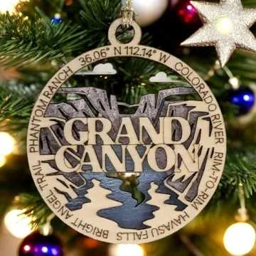 Grand Canyon Handcrafted Christmas Ornament - 3"