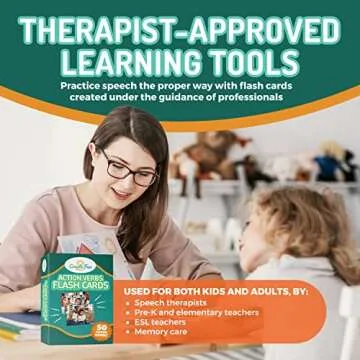 50 Action Verbs Flash Cards for Speech Therapy & Learning