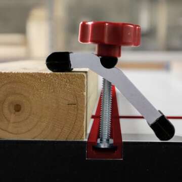 Milescraft 4035 Hold Down 100 2 Pack T-Track Mini Hold Down Clamp. 3-1/8" L x 5/8" W, Anodized Heavy Duty T Track Clamps for Woodworking