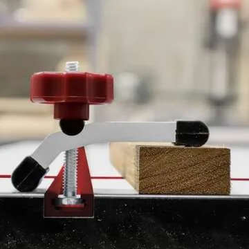 Milescraft 4035 Hold Down 100 2 Pack T-Track Mini Hold Down Clamp. 3-1/8" L x 5/8" W, Anodized Heavy Duty T Track Clamps for Woodworking