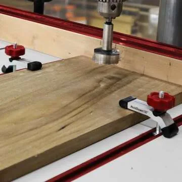 Milescraft 4035 Hold Down 100 2 Pack T-Track Mini Hold Down Clamp. 3-1/8" L x 5/8" W, Anodized Heavy Duty T Track Clamps for Woodworking