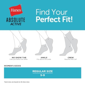 Ultimate Comfort Hanes No Show Socks for Women, 4-Pack