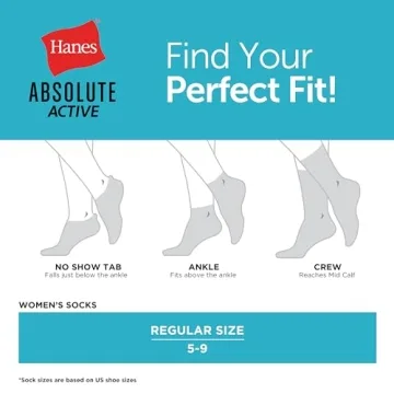 Ultimate Comfort Hanes No Show Socks for Women, 4-Pack