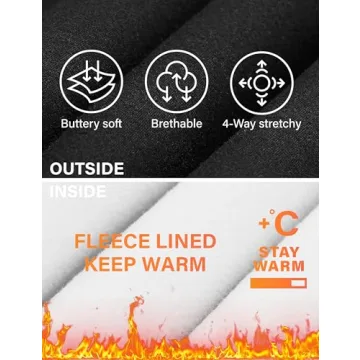 Warm Fleece Lined Leggings with Tummy Control for Women