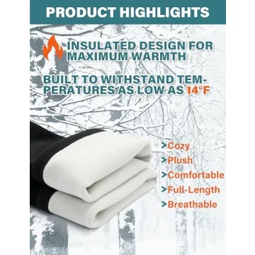 Warm Fleece Lined Leggings with Tummy Control for Women