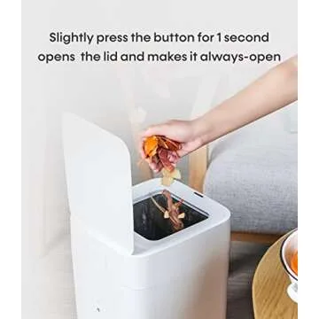 TOWNEW T1S 4.1 Gallon Automatic Self-Sealing and Self-Changing, Motion Sense Activated Trash Can, 2024 Upgrade Smart Garbage Can with Lid for Kitchen Bathroom Office, White