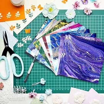 BLEDS Scrapbook Paper - 24 Colorful Craft Sheets 6x6