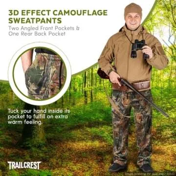 TrailCrest Highland Timber Camo Sweatpants for Outdoor Comfort