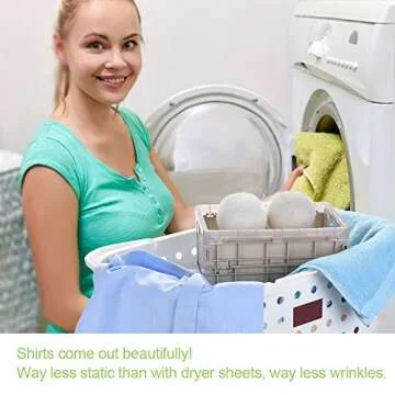 GUOXUAN Wool Dryer Balls 6-Pack, XL Size Premium Reusable Best Natural Fabric Softener,Gift Se