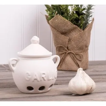 Garlic Clove Keeper - Ceramic Storage for Freshness