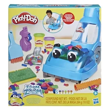 Play-Doh Zoom Zoom Vacuum Cleaning Set with Accessories & Cans for Kids
