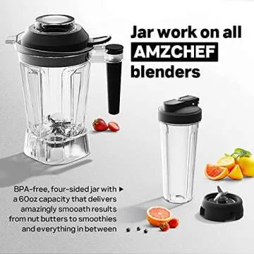 AMZCHEF Professional Blender: 1800W Versatile Kitchen Companion