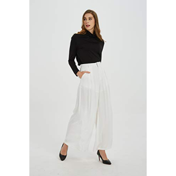 Tronjori Women High Waist Casual Wide Leg Palazzo Pants