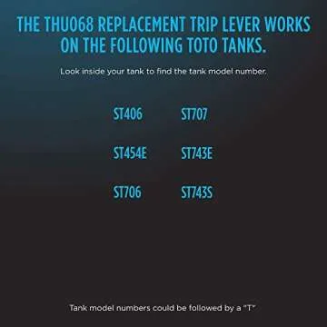 TOTO THU068#CP Trip Lever For St743S, Chrome