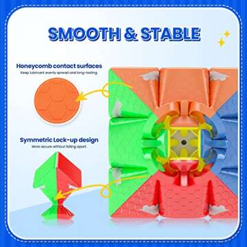 Monster Go Speed Cube - Smooth 3x3 Stickerless Fun for Everyone