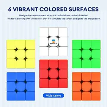 Monster Go Speed Cube - Smooth 3x3 Stickerless Fun for Everyone