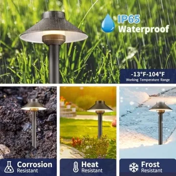 Gardenreet Outdoor Brass Pathway Lights for Elegant Lighting